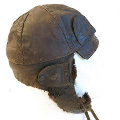 Serre tête cuir Aviateur Français 14/18 Réf ca 210 Box 14