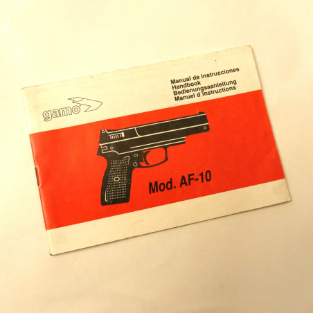 Livret instruction pistolet Gamo modele AF 10