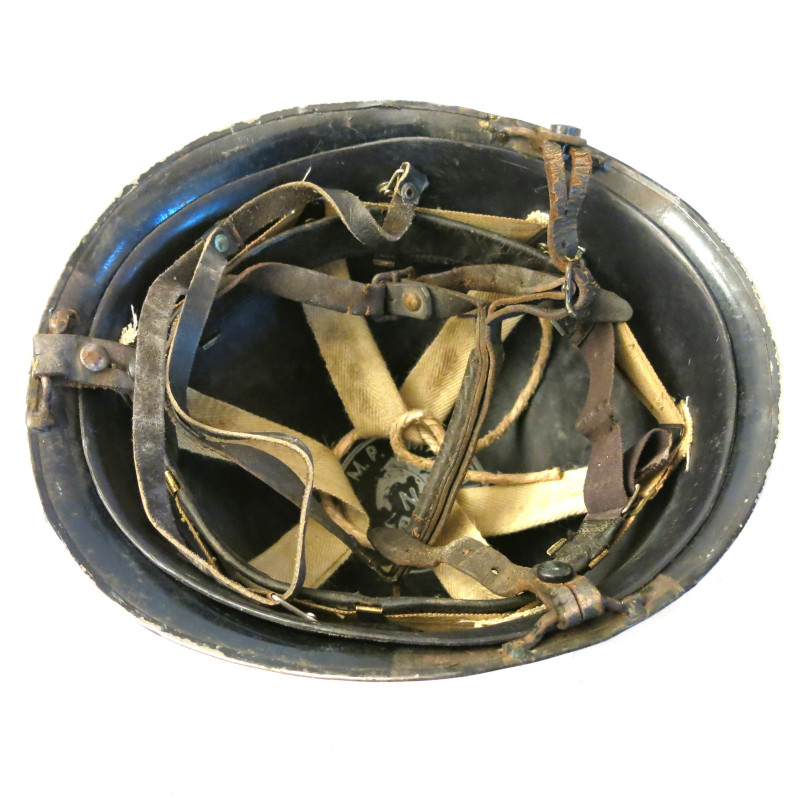 Casque type jugulaire 3 points Français Gendarmerie Réf ca 177 Box 15