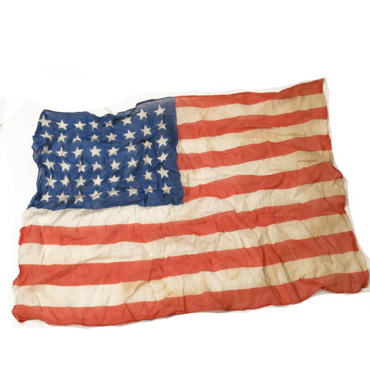 Drapeau coton US army 48 etoiles  original 1944 ref us 125 