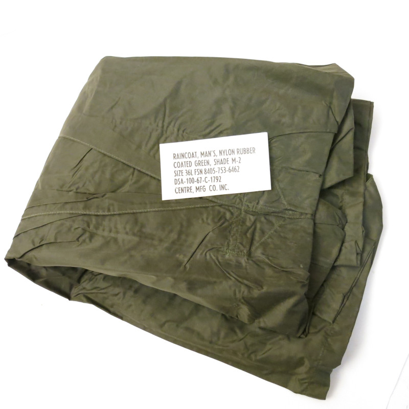 Raincoat man s nylon rubber US Vietnam 1967