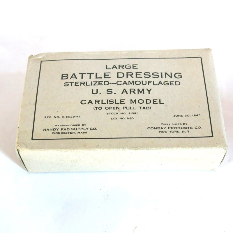 Pansement Large first aid dressing US  1943 ref us 480