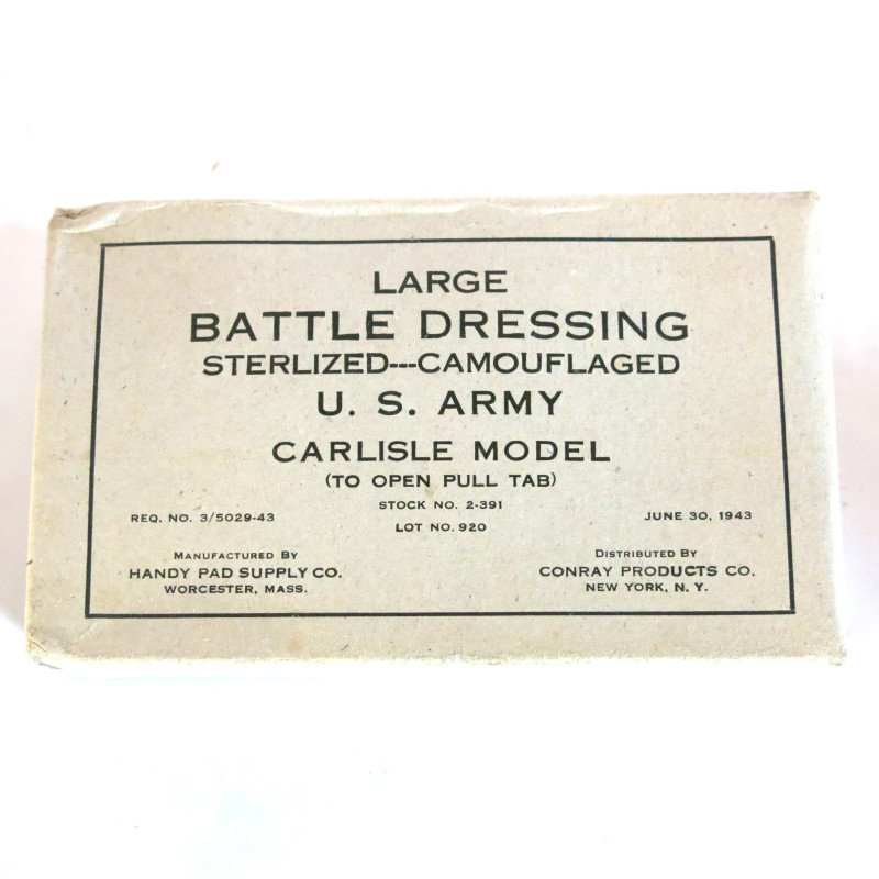 Pansement Large first aid dressing US  1943 ref us 480