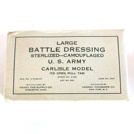 Pansement Large first aid dressing US 1943 ref us 480