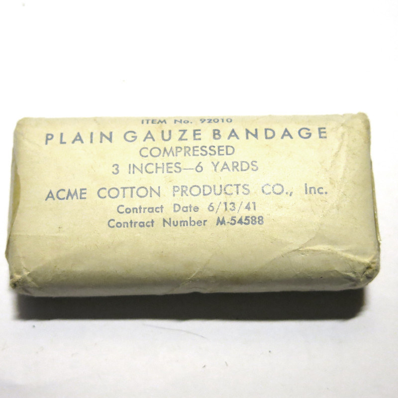 Pansement Plain gauze bandage US 1941 ref us 710