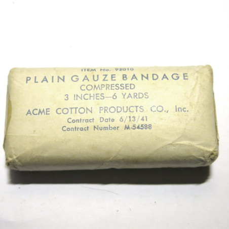 Pansement Plain gauze bandage US 1941 ref us 710