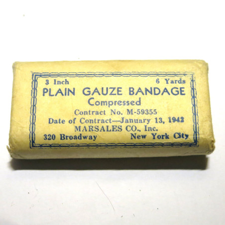 Pansement Plain gauze bandage US 1942 ref us 720