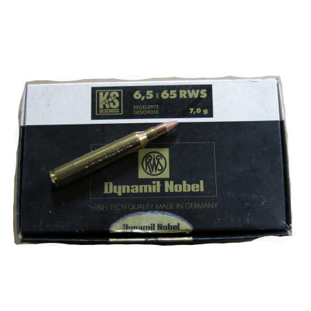 Boite de 20 cartouches 6.5 x 65 RWS KS
