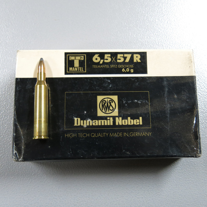 Boite de 20 cartouches 6.5 x 57 R  RWS demi blindée