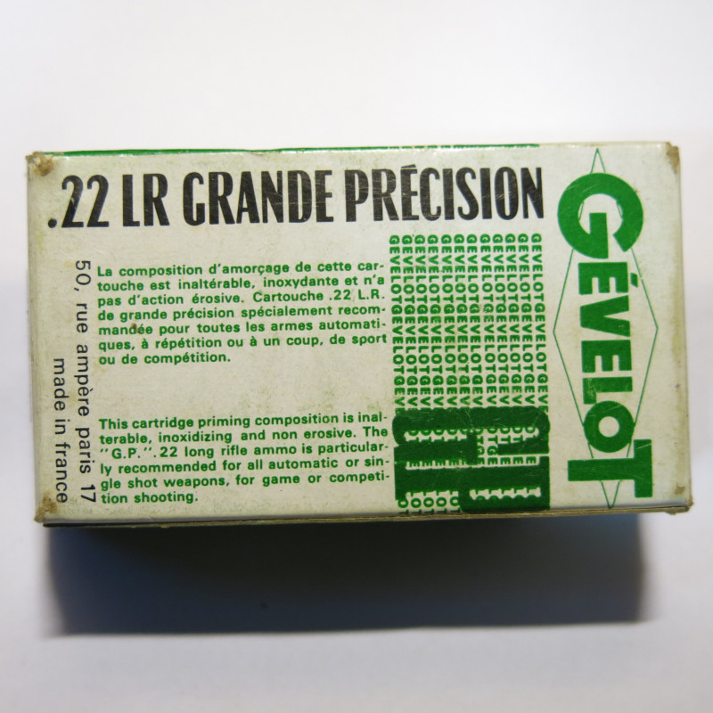 Boite de 50 22 long rifle Gevelot de precision 