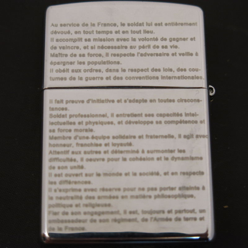 Briquet Zippo original 6 regiment du genie 2001  ref z 108 