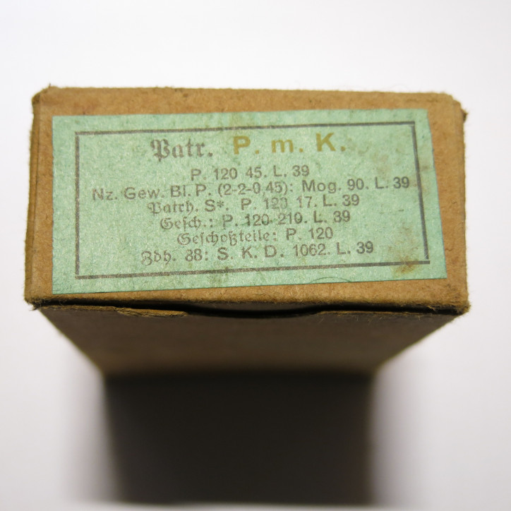 Boite vide Mauser 7.92 PMK 1939 P120   ref C18