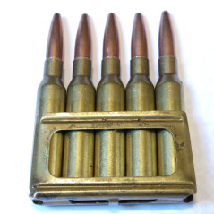 Clips fusil Carcano calibre 6.5 Laiton 5 coups 