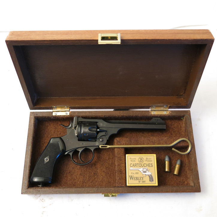 Boite de presentation revolver Webley 455   ref 4