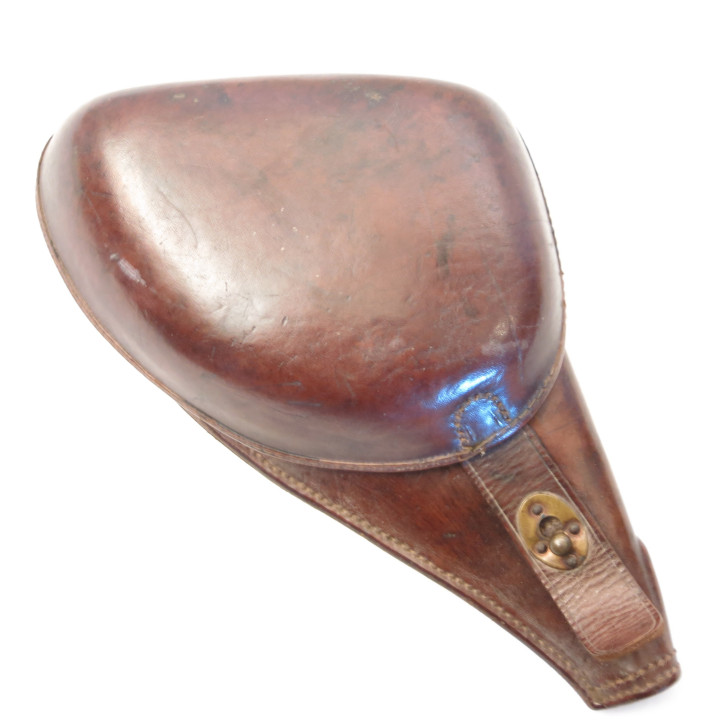 Cuir de rechange de fermeture rabat étui revolver 1892 ou 1873 marron 