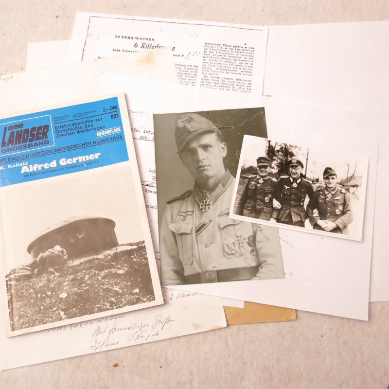 2 Photos dédicacées  Ritterkreuz 1943 Hans Bujak  ref 50 