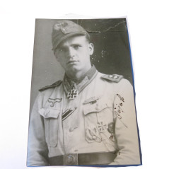 2 Photos dédicacées  Ritterkreuz 1943 Hans Bujak  ref 50 