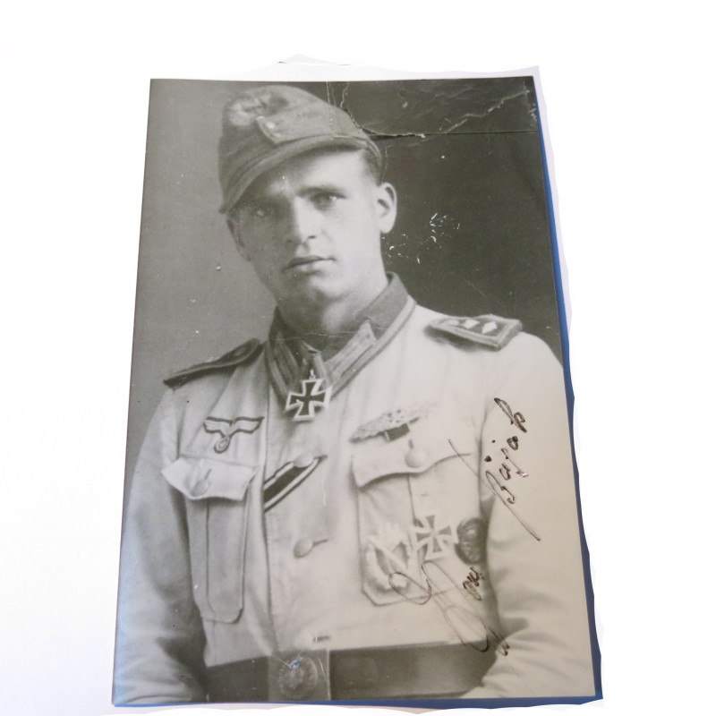 2 Photos dédicacées  Ritterkreuz 1943 Hans Bujak  ref 50 