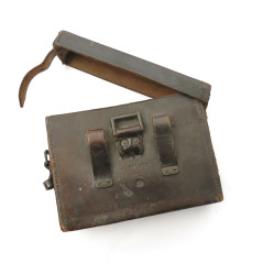 Etui cuir pour laryngophone ou 2couteurs Panzer WH 39/45 ref pl  4558