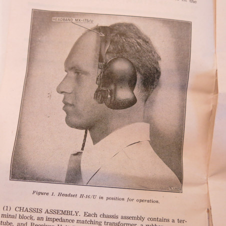 Casque US 1944 tel headset H 16 U dans sa boite