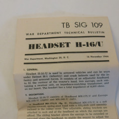 Casque US 1944  tel headset H  16 U dans sa boite  