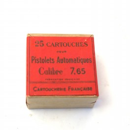 Boite vide 7.65 Browning rouge  Cartoucheris Francaise  c17