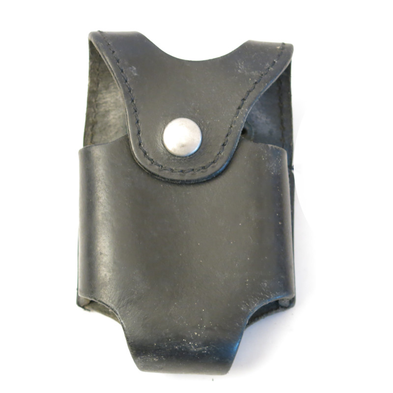 Porte menotte police cuir noir ref mo 30