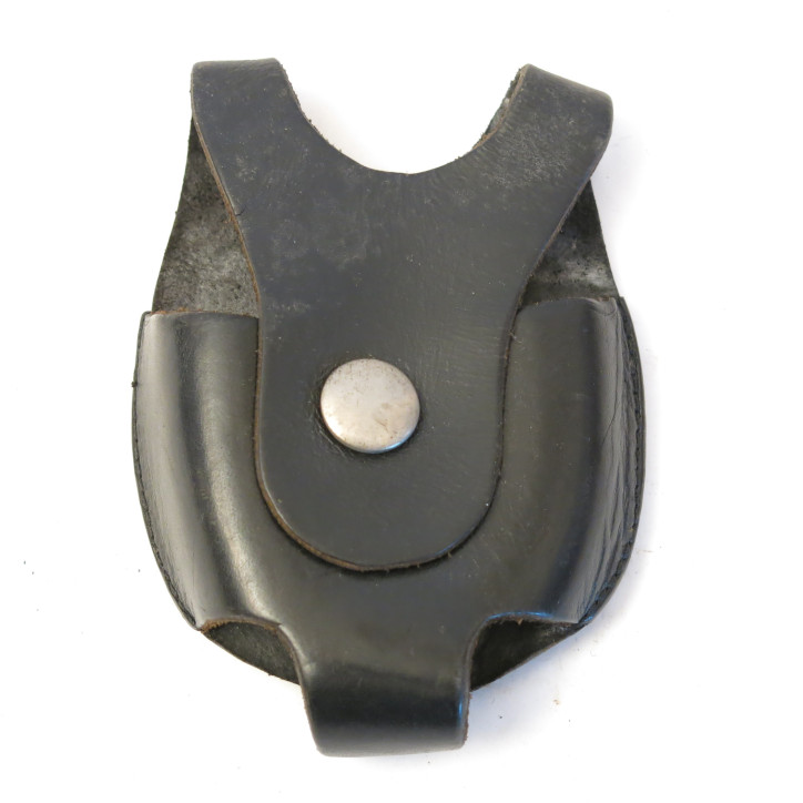 Porte menotte police cuir noir ref mo 50
