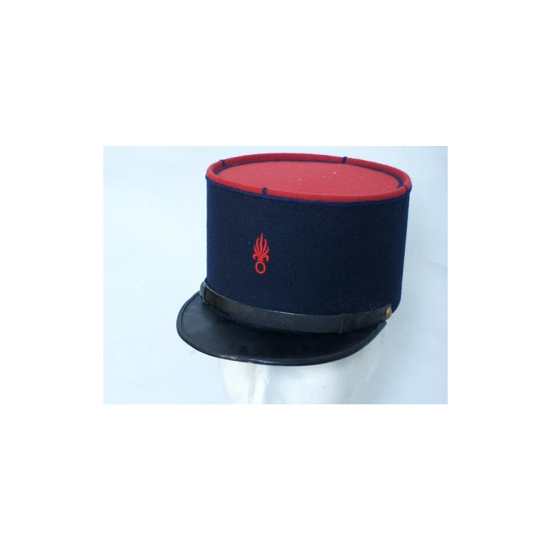 Kepi Legion grenade rouge creuse