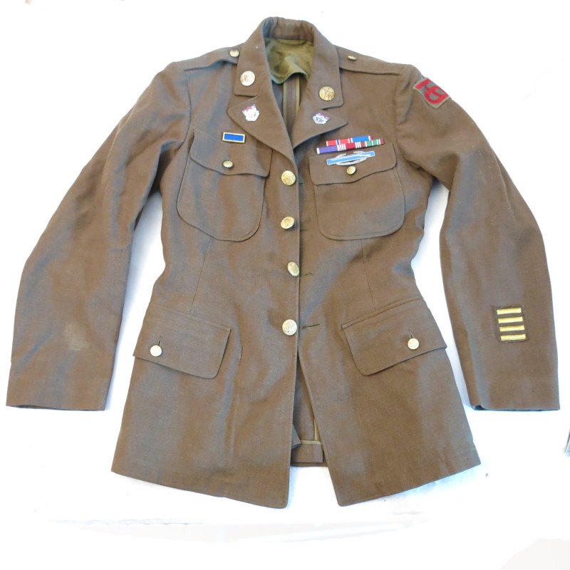 Coat serge wood OD Veste medical US 1940 ref bo 458