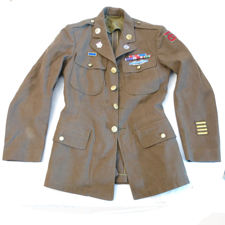 Coat serge wood OD Veste medical US 1940 ref bo 458