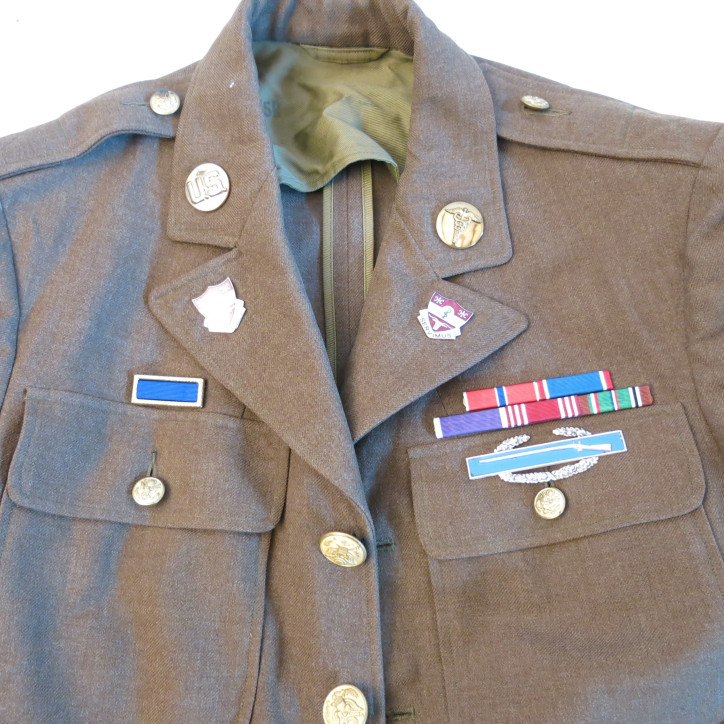 Coat serge wood OD Veste medical US 1940 ref bo 458