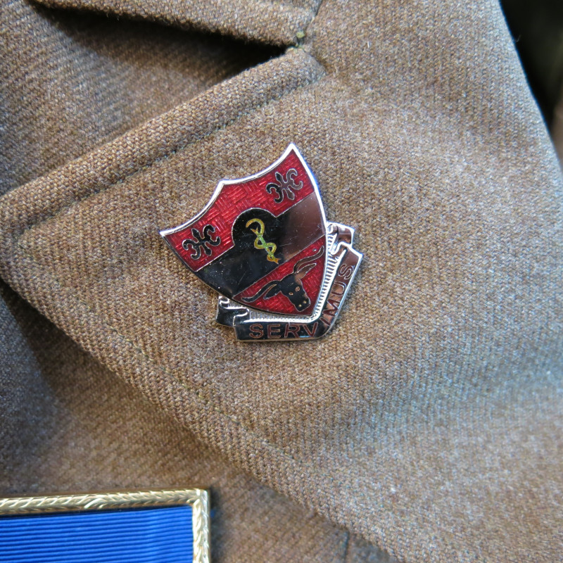 Coat serge wood OD Veste medical US 1940 ref bo 458