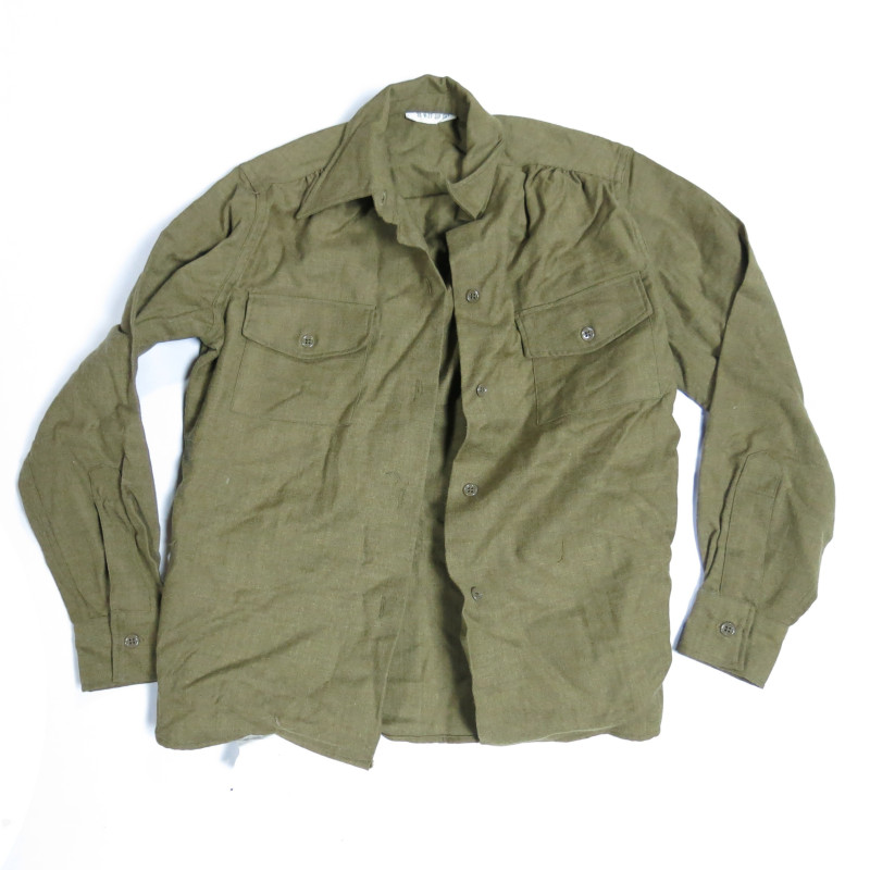 Chemise US M1937 moutarde originale en laine  datée 1944  ref ch 50