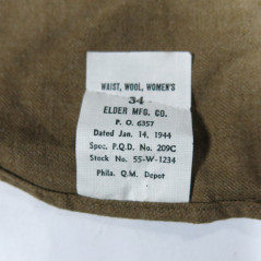 Chemise US M1937 moutarde originale en laine  datée 1944 ref ch 55