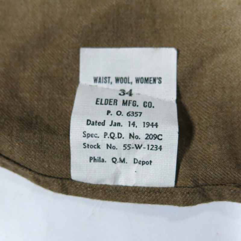 Chemise US M1937 moutarde originale en laine  datée 1944 ref ch 55