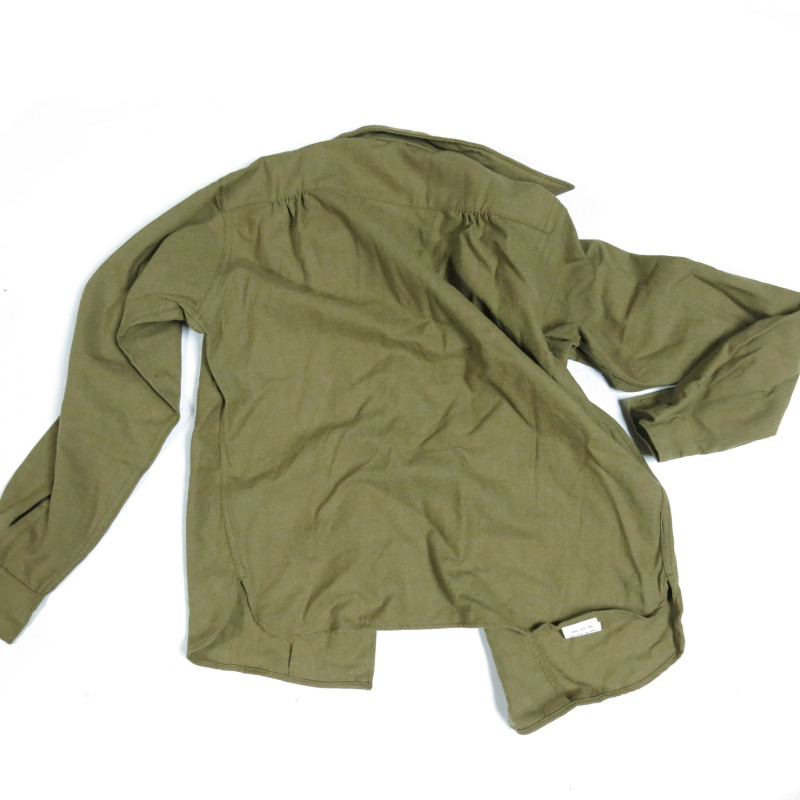 Chemise US M1937 moutarde originale en laine  datée 1944 ref ch 55