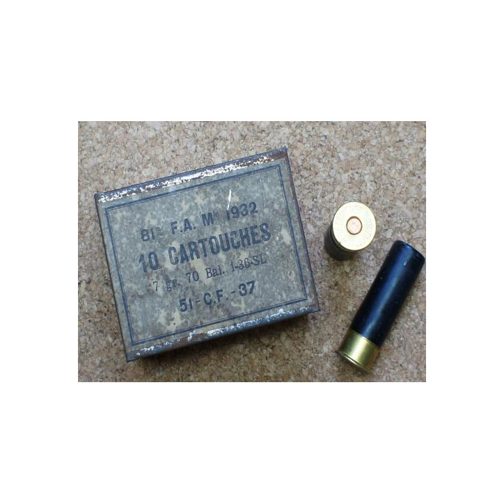 Cartouche Mortier 81 de 1937 couleur noire