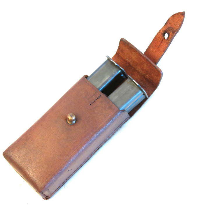 Porte chargeurs cuir fauve  pistolet GP35 39/45