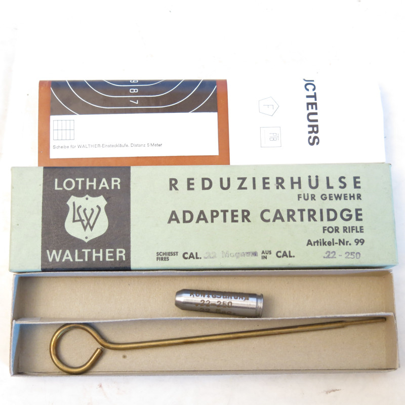 Cartouche reductrice Lothar Walther 22/250 en calibre 22 magnum    ref 6