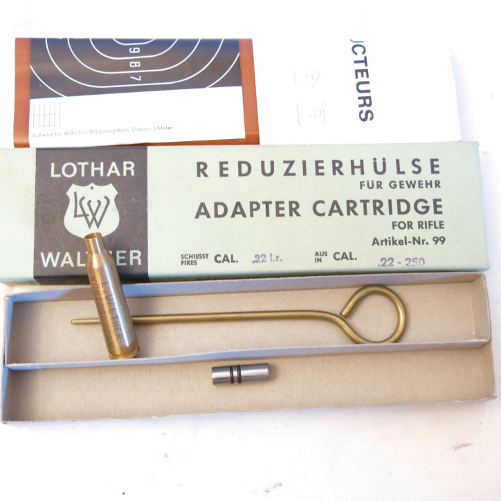 Cartouche reductrice Lothar Walther 22/250 en calibre 22 long rifle   ref 8