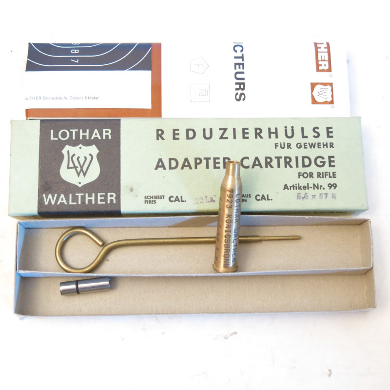Cartouche reductrice Lothar Walther 5.6 x 57 R  en calibre 22 long rifle     ref 11