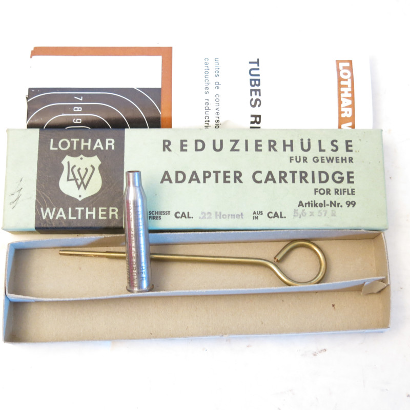Cartouche reductrice Lothar Walther 5.6 x 57 R  en calibre 22 Hornet  ref 12