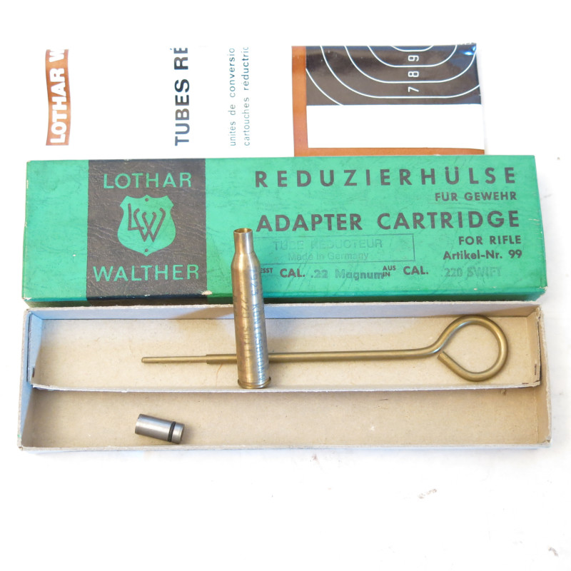 Cartouche reductrice Lothar Walther 220 swift   en calibre 22 Magnum   ref 13