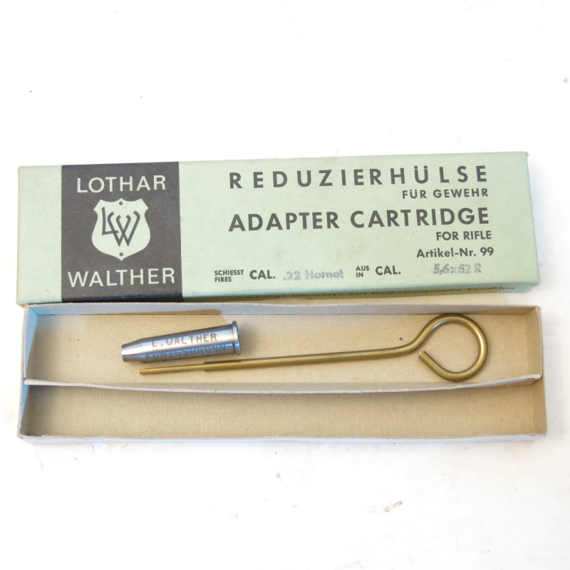 Cartouche reductrice Lothar Walther 5.6 x 52 R en calibre 22 Hornet  ref 17