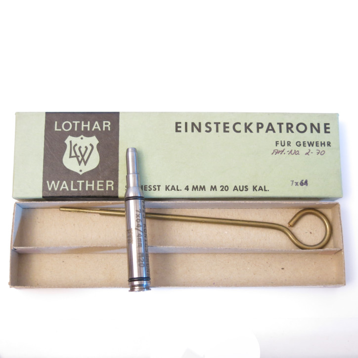 Cartouche reductrice Lothar Walther 7 x 64  en calibre 4 mm M 20  ref 18