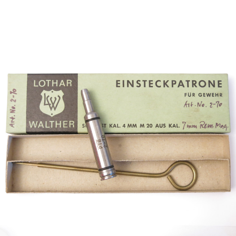 Cartouche reductrice rayé Lothar Walther 7 mm Rem Magnum  en calibre 4 mm M 20  ref 27