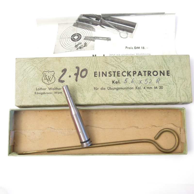 Cartouche reductrice rayé Lothar Walther 5.6 x 52 R en calibre 4 mm M 20  ref 28