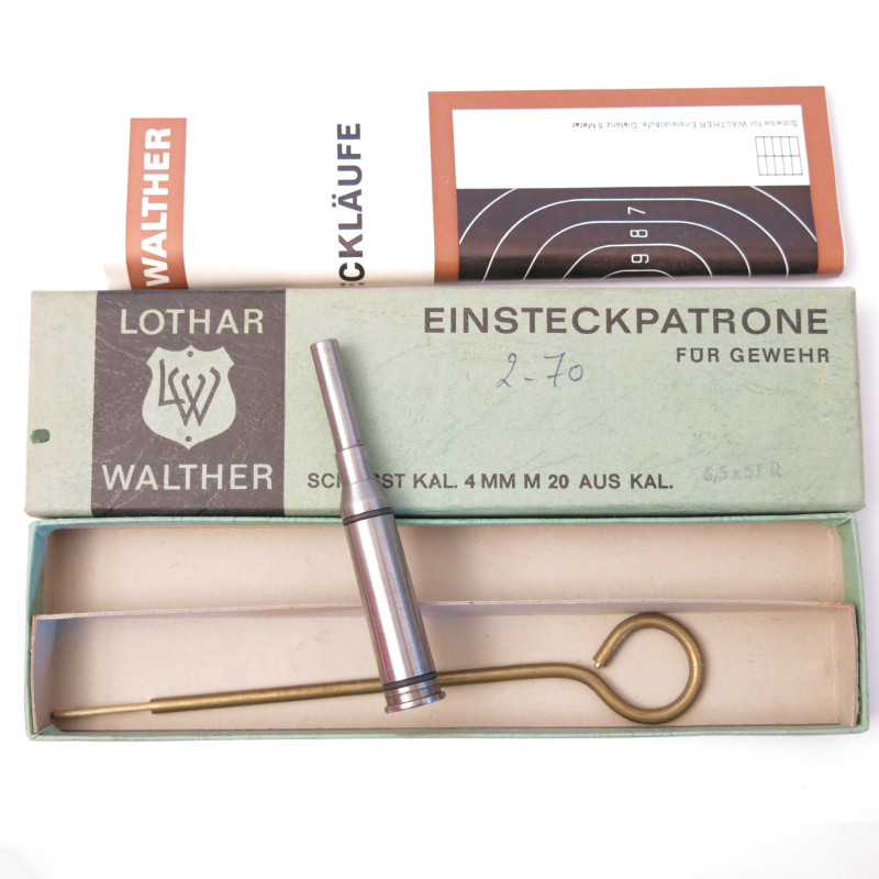 Cartouche reductrice rayé Lothar Walther 6.5 x 57 R en calibre 4 mm M 20  ref 29