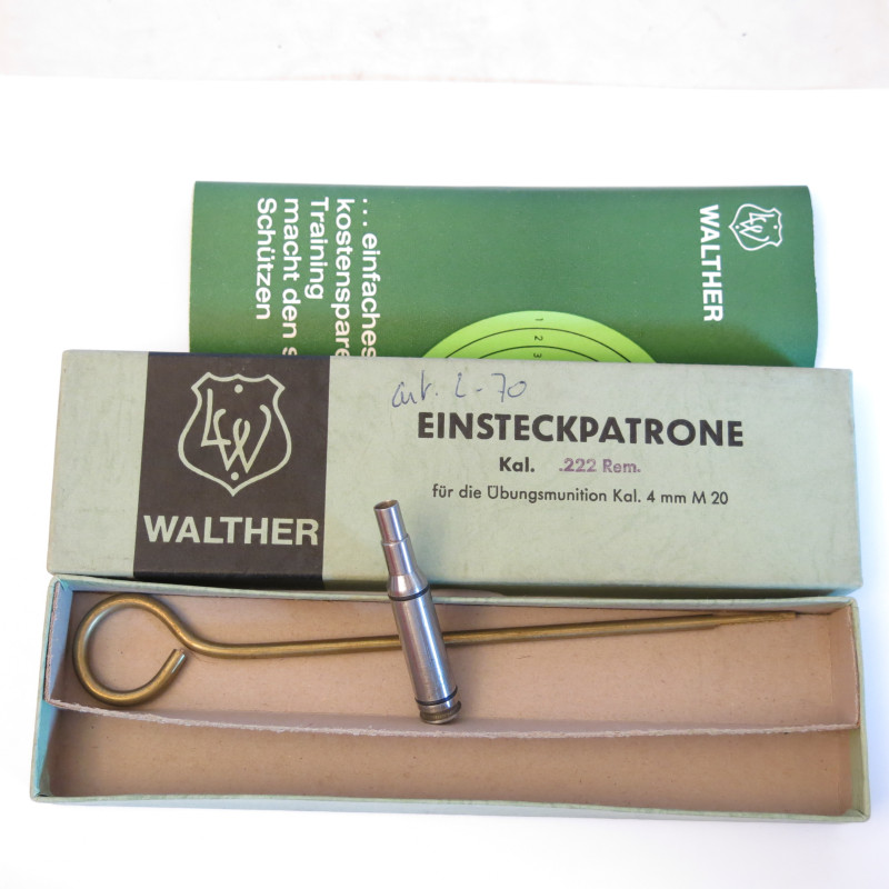 Cartouche reductrice rayé Lothar Walther 222 Rem en calibre 4 mm M 20  ref 33